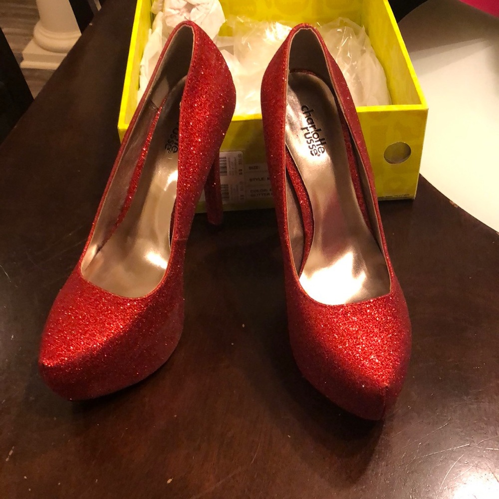 Red heels. Never been worn!